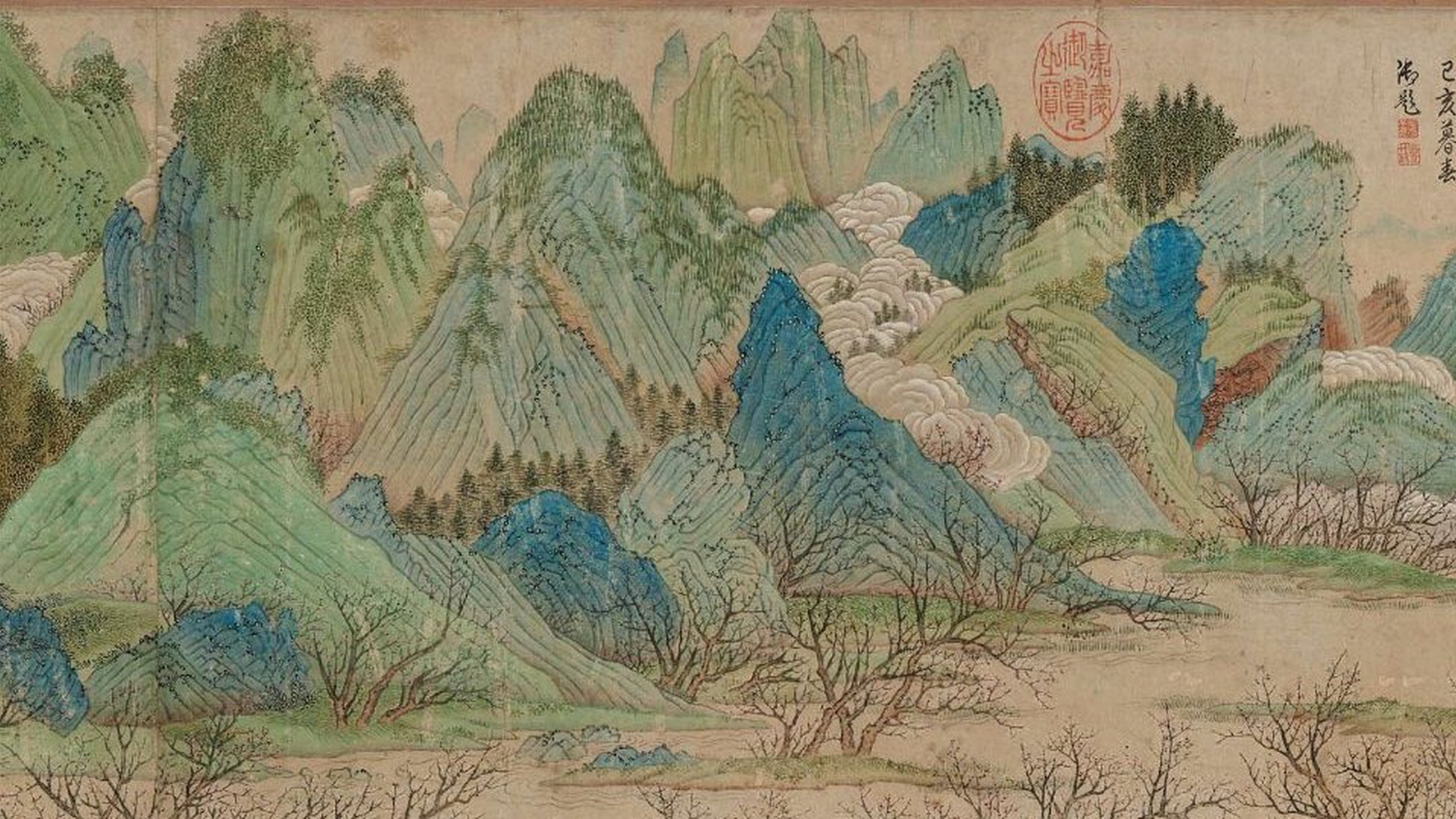 Е п ин. Китайская живопись цю ин. Китайская живопись Шань шуй китайские художники горы. Цю ин (1494-1552). Цю ин Peach Blossom Spring.
